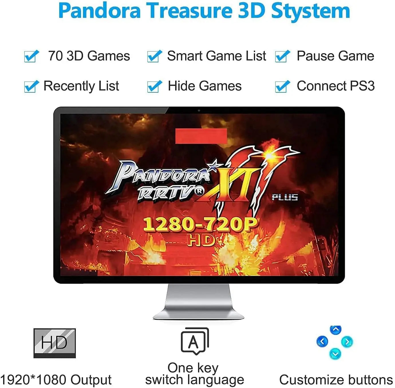 26800 in 1 Retro Classic Video Game Console for Bartop Game Stick 4k with pandora Arcade Game Console