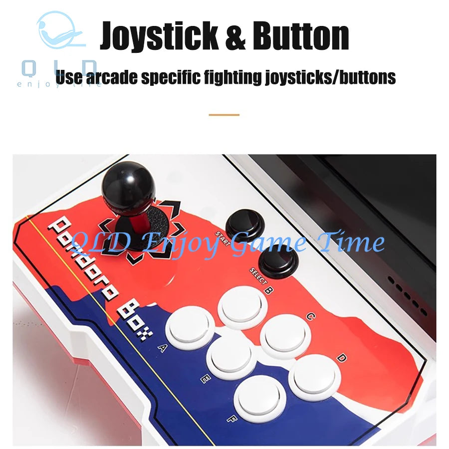 10.1 Inch Desktop Pandora Box 9D Game Console, 32G Single Player Mini Arcade Game Machine, 2500 Games Support Turbo Function