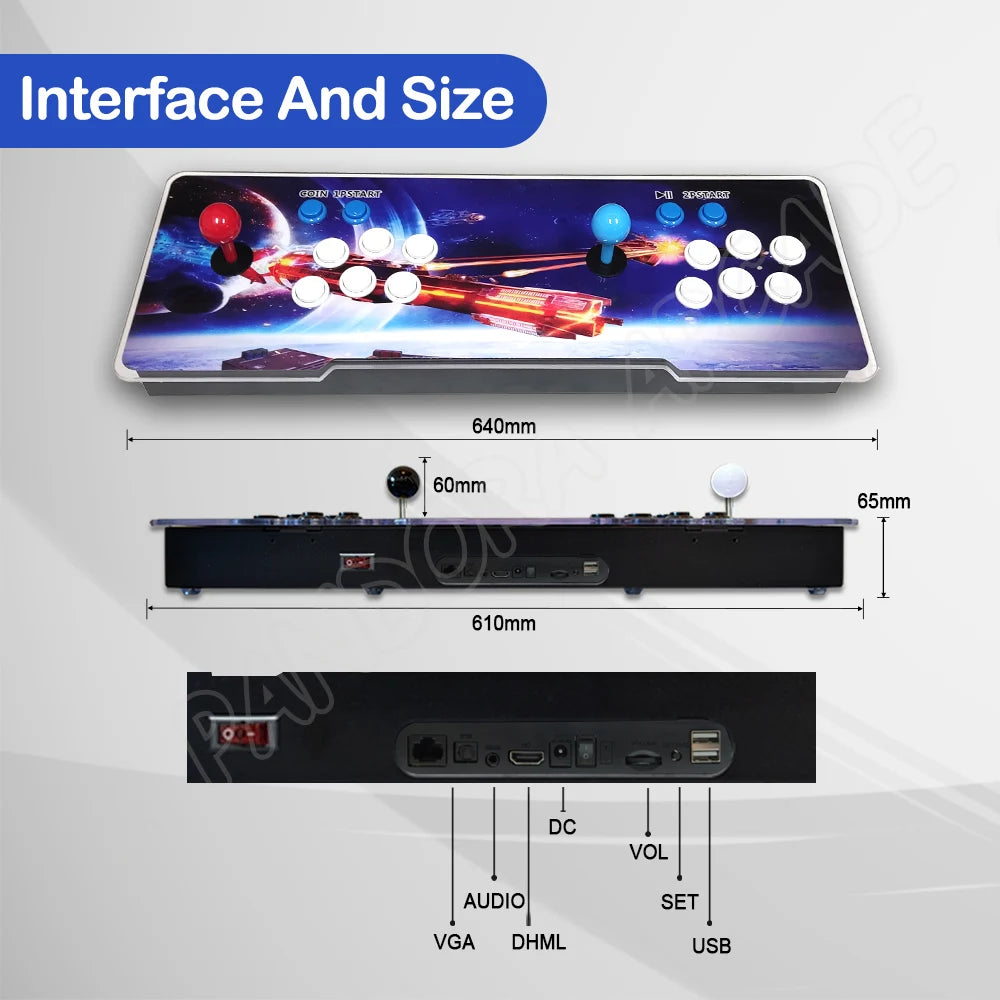 Pandora SAGA EX 3D WIFI 88s Box 36800 in 1 Save Function Multiplayer Joysticks Arcade Console Retro Video Game