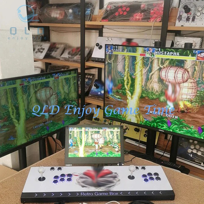 Portable Flip Folding Joystick Arcade Game Console, with 14 Inch Screen, 3D Pandora Saga WIFI Box DX 26800 in 1 WIFI Game