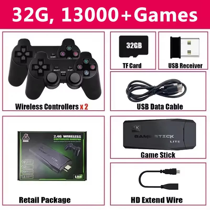 M8 128GB 4K Retro Game Stick – 40,000+ Games