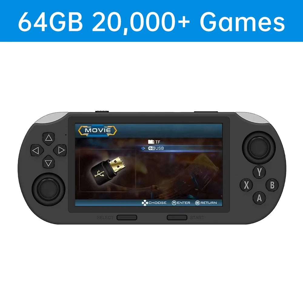 SF3000 Pro 64GB Portable Retro Handheld Console – 4.5” HD IPS Screen
