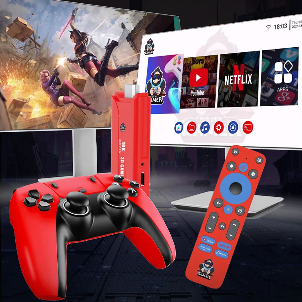G1 Dual System 64GB 8K Retro Game Stick – 28,000+ Games, Android 13.0 TV Box