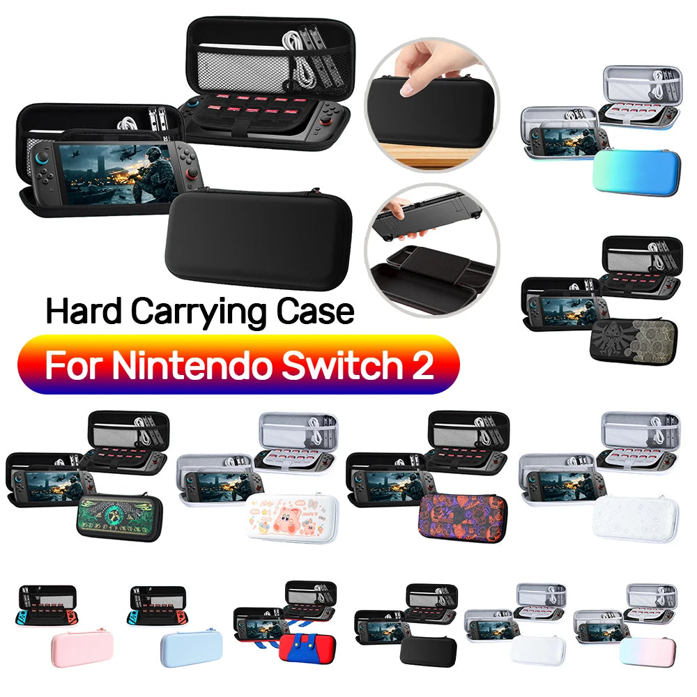 Hard-Shell Carrying Case for Switch 2 – Shockproof Travel Bag