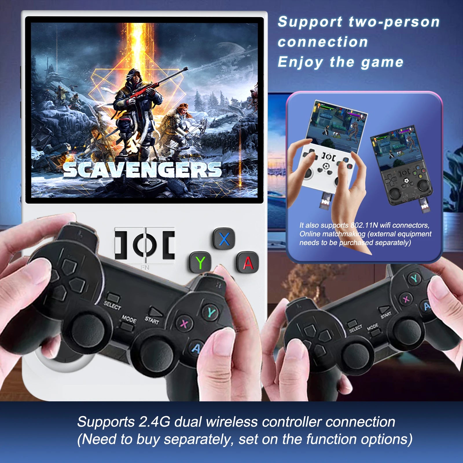 Retro R36 Pro Handheld Video Game Console 3.5 Inch IPS Screen Portable Pocket Player with 128GB Preloaded Games Linux System