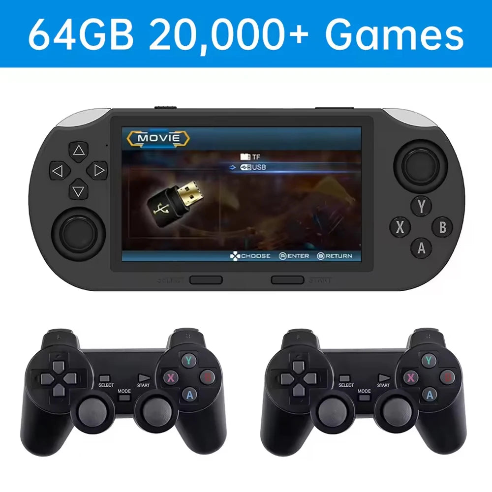 SF3000 Pro 64GB Portable Retro Handheld Console – 4.5” HD IPS Screen