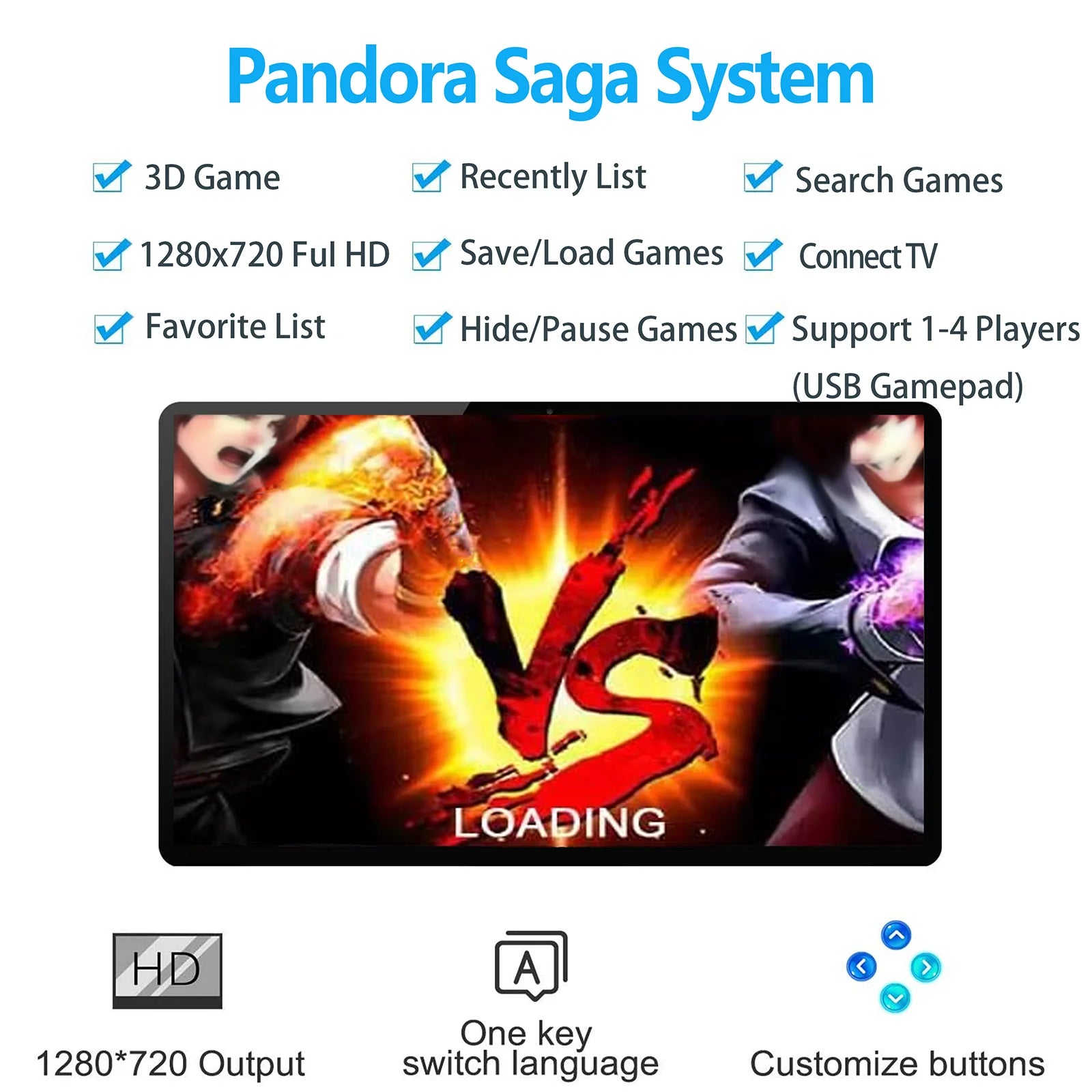 26800 in 1 Hand-held Portable Arcade Game Console 17.5-inch HD Screen Dual Players Pandoras Box DX, Retro Video Game Machine