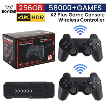 X2 Plus 256GB 4K Retro Game Stick – 58,000+ Games, 50+ Emulators