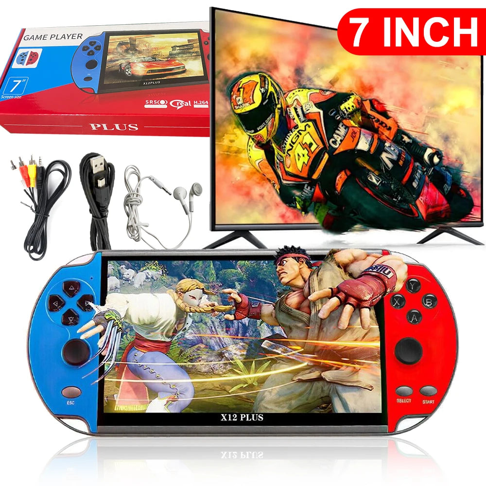 Plus 7.1" HD Handheld-Game Console – 10,000+  Classic Games