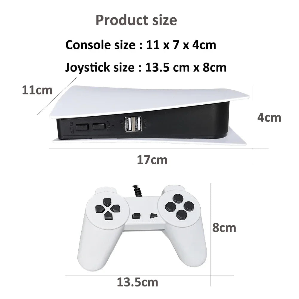 GS5 Video Game Console Mini TV Handheld Game Console Wired Gamepads Video Game 300 Retro Game HD Output Two-player for PS1 Etc