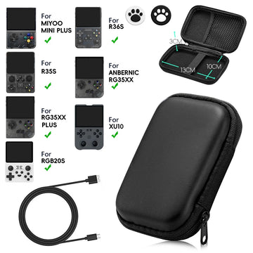 Hard Carrying Case for Retro Handheld Consoles – Fits Miyoo Mini Plus, ANBERNIC RG35XX, R36S & More