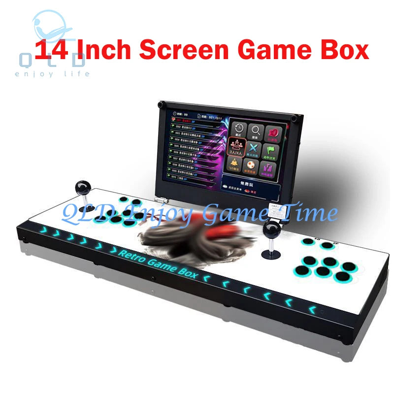 Portable Flip Folding Joystick Arcade Game Console, with 14 Inch Screen, 3D Pandora Saga WIFI Box DX 26800 in 1 WIFI Game