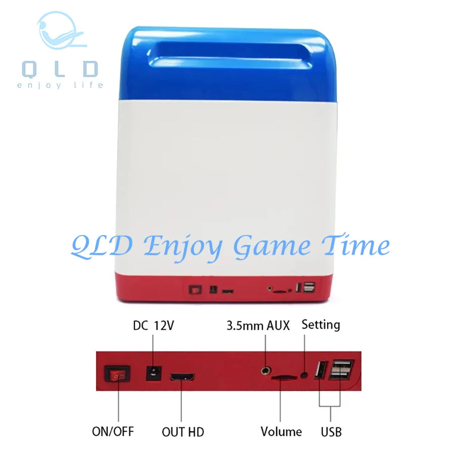 10.1 Inch Desktop Pandora Box 9D Game Console, 32G Single Player Mini Arcade Game Machine, 2500 Games Support Turbo Function