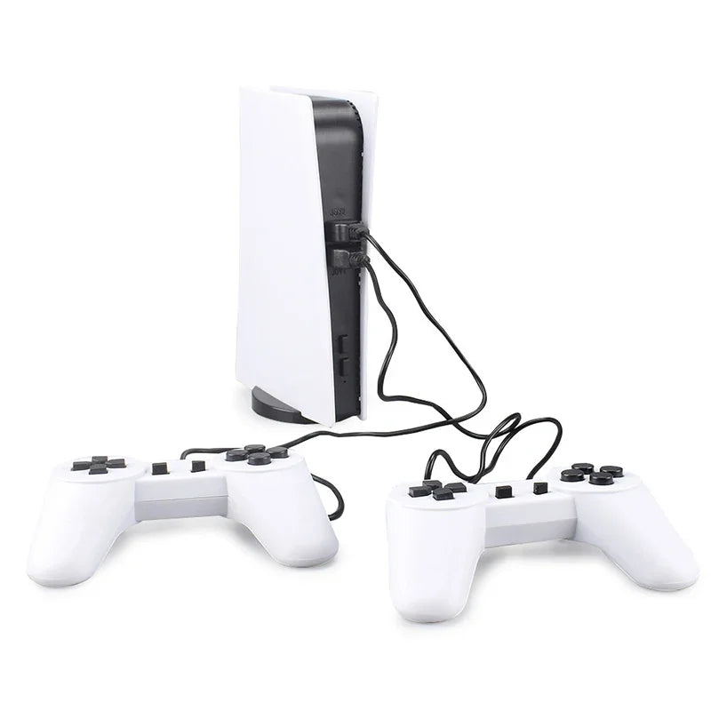 GS5 Video Game Console Mini TV Handheld Game Console Wired Gamepads Video Game 300 Retro Game HD Output Two-player for PS1 Etc
