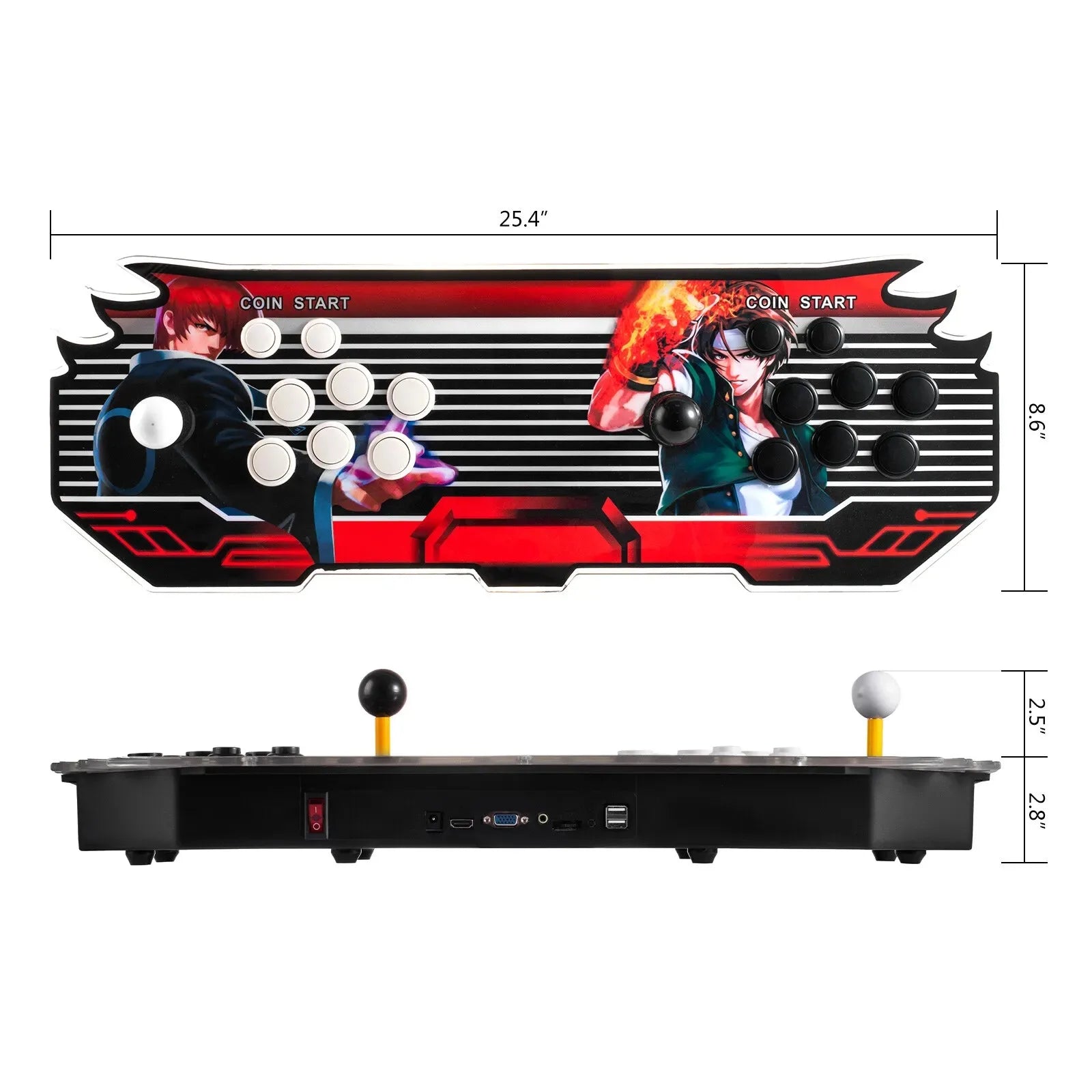 3D Retro Video Game Console, WiFi, Double Stick Multiplayer Joystick, Saga Arcade Console for Party, Child Gift