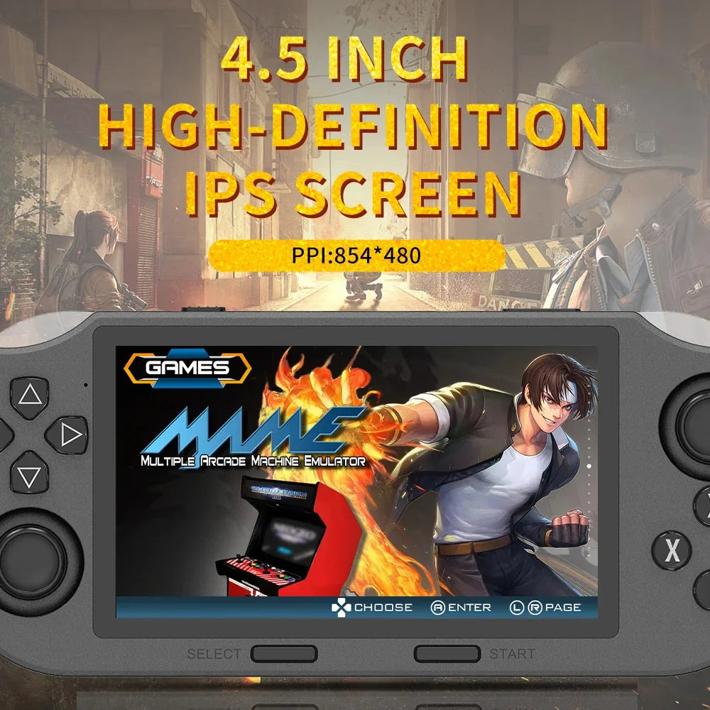 SF3000 Pro 64GB Portable Retro Handheld Console – 4.5” HD IPS Screen