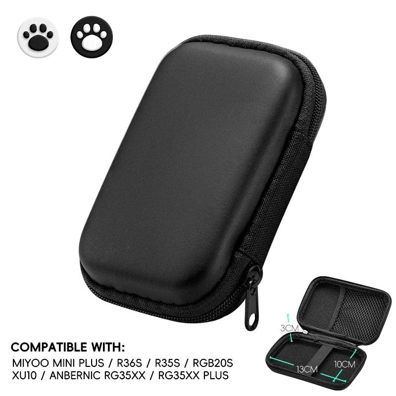 Hard Carrying Case for Retro Handheld Consoles – Fits Miyoo Mini Plus, ANBERNIC RG35XX, R36S & More
