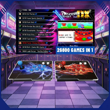 26800 in 1 Arcade Retro Game Console with 2 Separated Controller and 1 Multigame Motherboard Support English Korean Spanish 3D