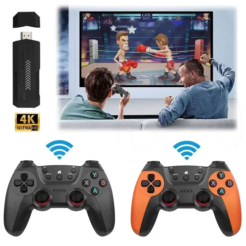 X2 Ultra 64GB 4K Retro Game Stick – 30,000+ Games with Dual Wireless Controllers