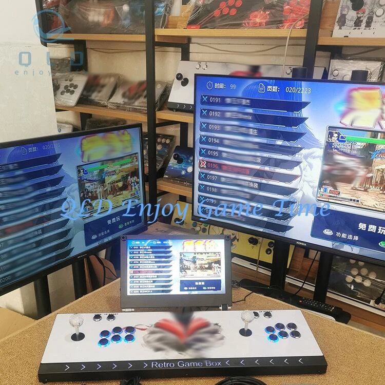 Portable Flip Folding Joystick Arcade Game Console, with 14 Inch Screen, 3D Pandora Saga WIFI Box DX 26800 in 1 WIFI Game