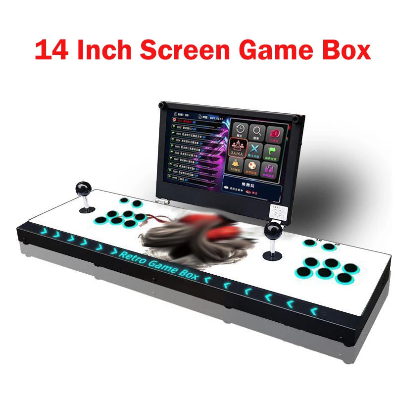 Portable Flip Folding Joystick Arcade Game Console, with 14 Inch Screen, 3D Pandora Saga WIFI Box DX 26800 in 1 WIFI Game